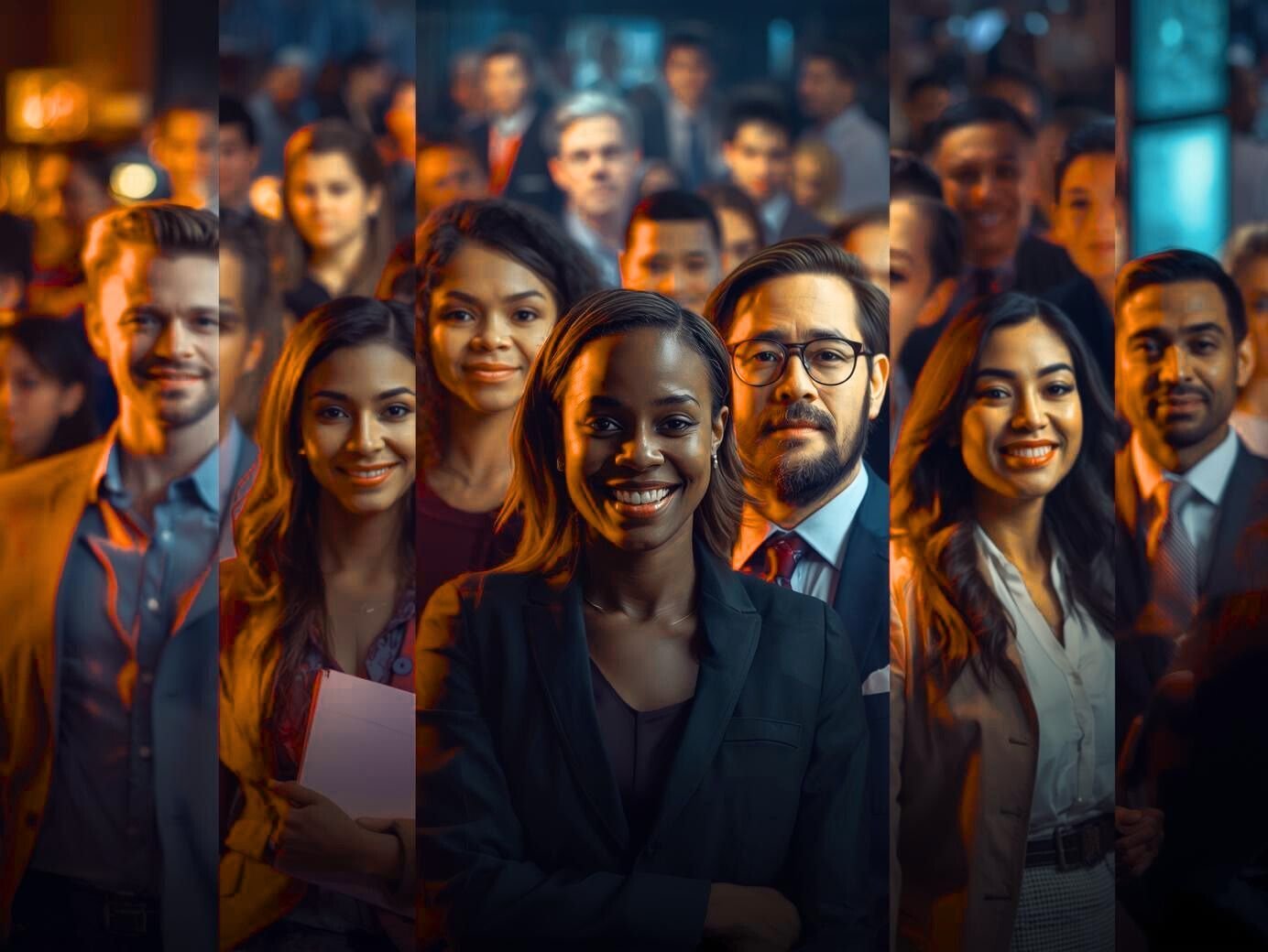 A diverse group of professionals.