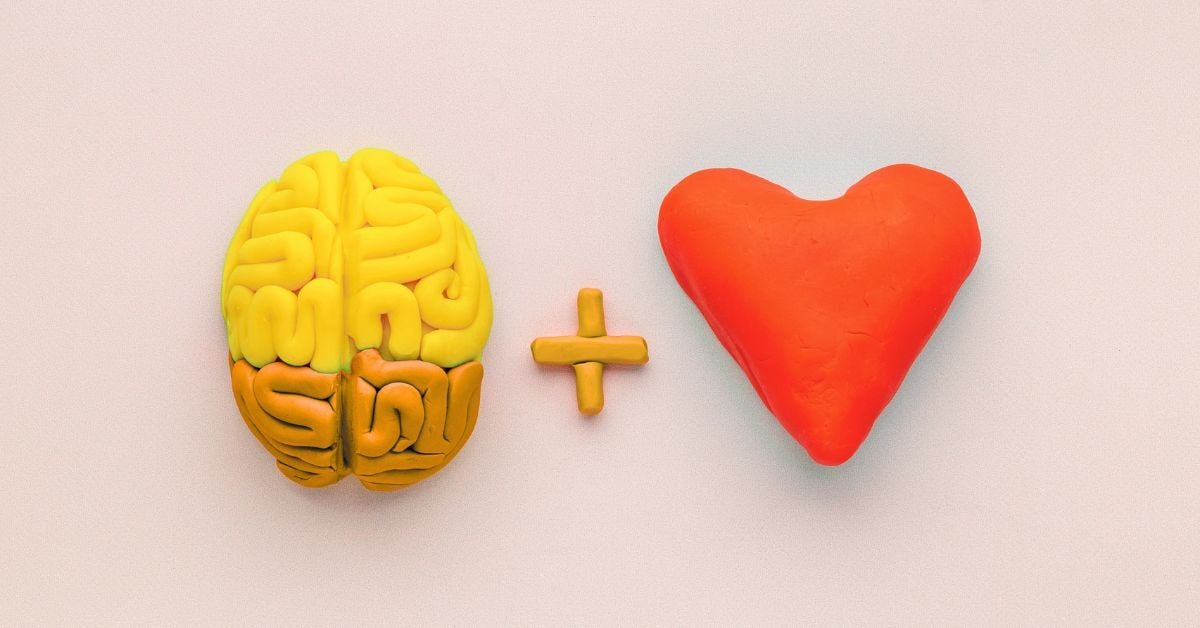 Graphic of a brain plus a heart